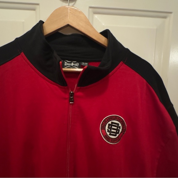 Snoop Dog Red and White Zip-Up Sweater - Picture 3 of 7